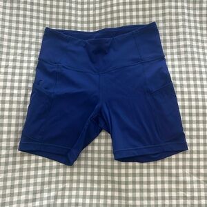 Lululemon Athletica Blue Athletic Shorts with Elastic Waistband